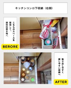 キッチンコンロ下収納