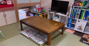 和室のおもちゃ収納オンライン片付け後
